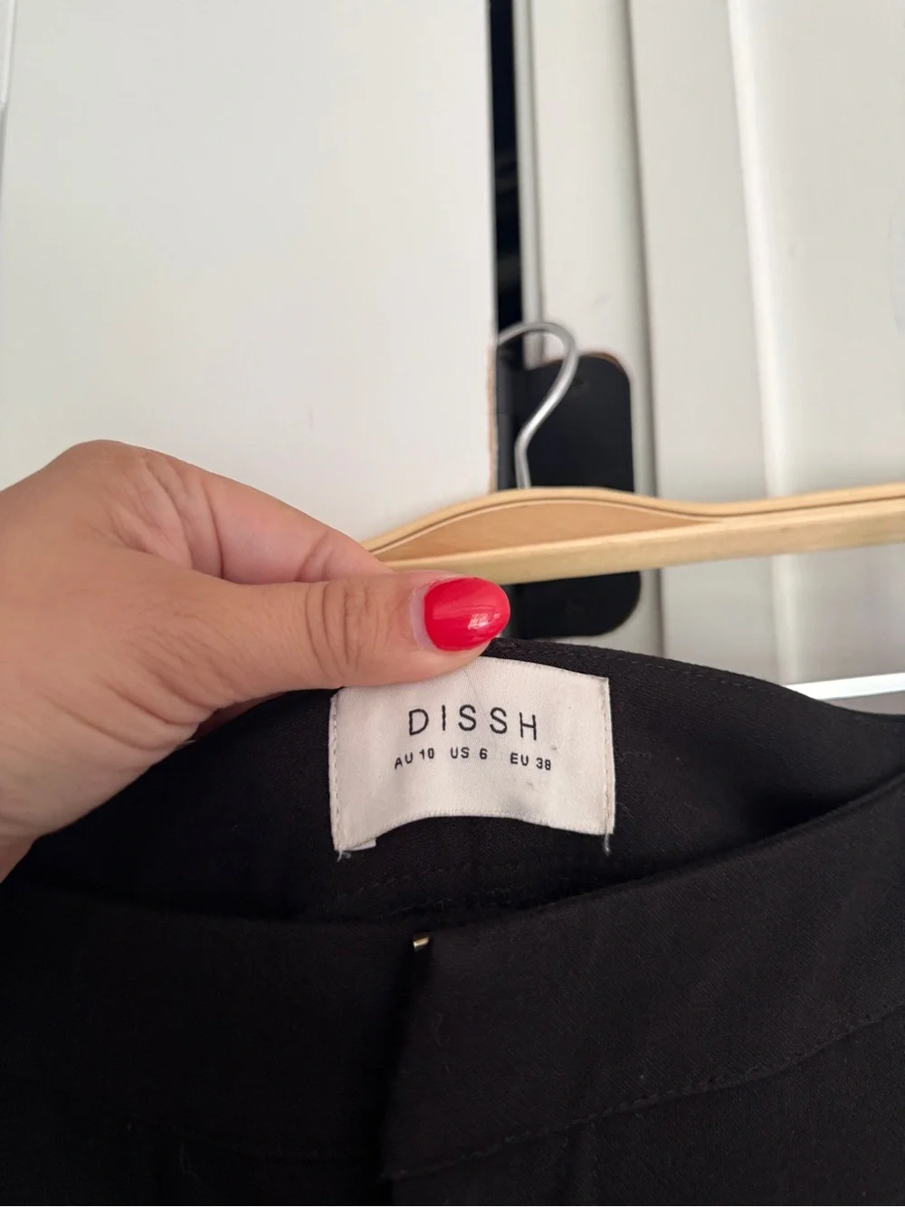 DISSH Harley wool blend black trousers high rise pants